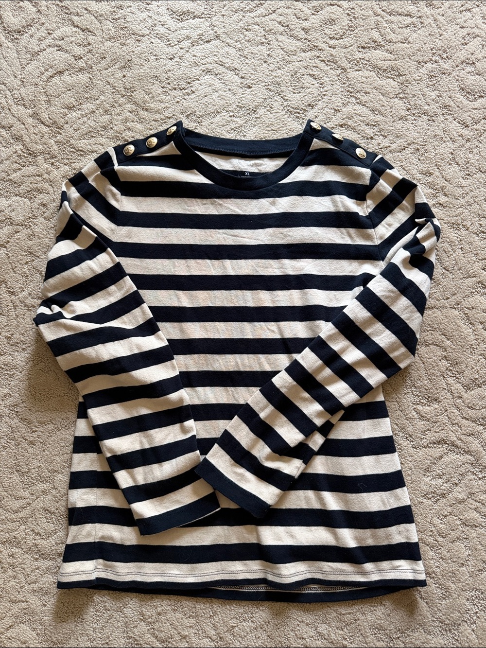 Jcrew “perfect fit” Striped Long-Sleeve Tshirt.
